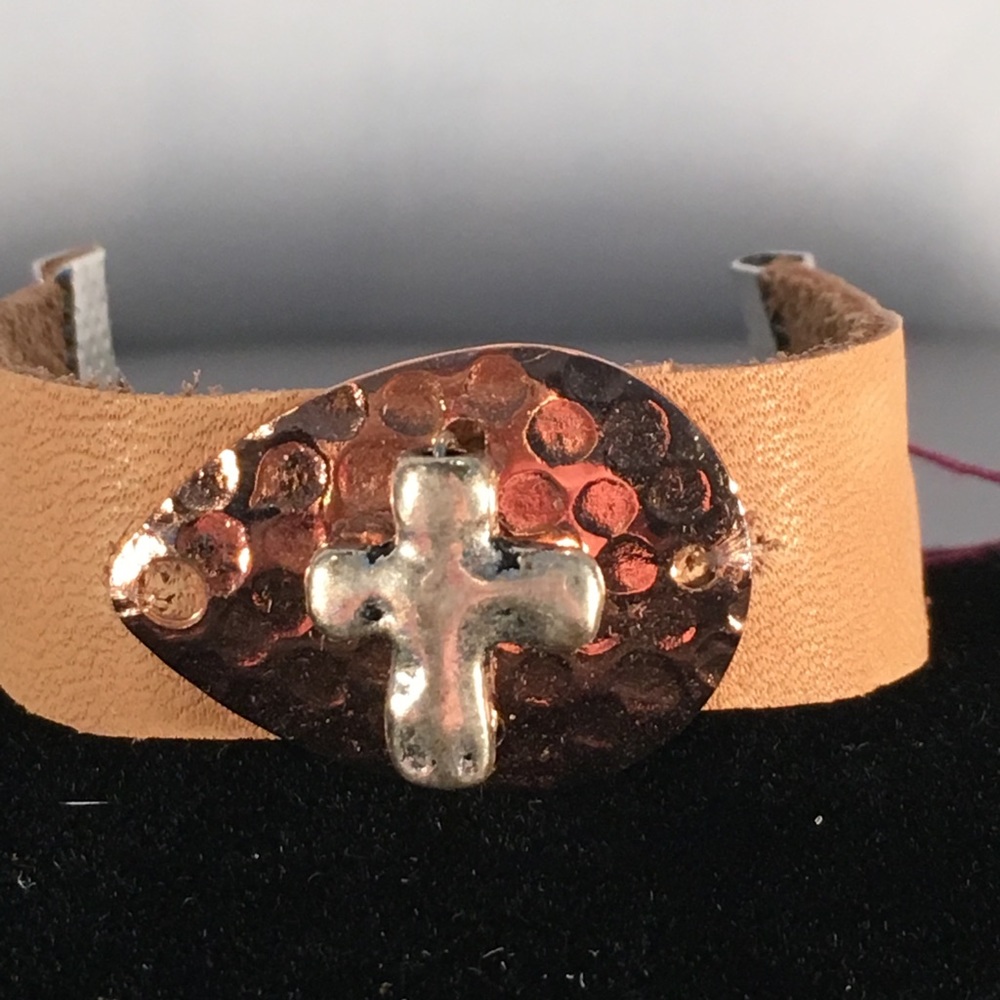 Leather Cuff Bracelet tan